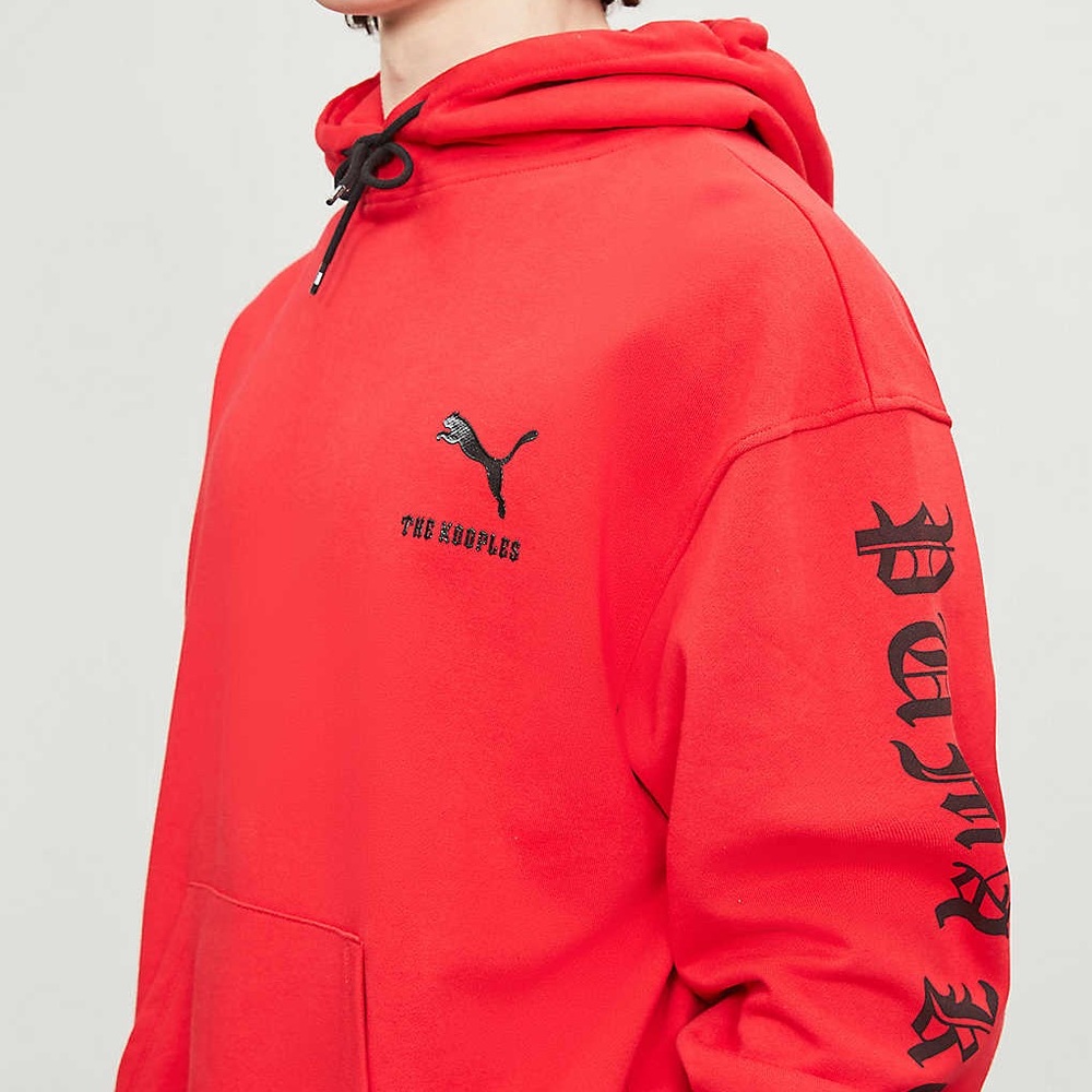 New The Kooples Sport PUMA graphic sleeve cotton hoodie - Picture 8 of 12